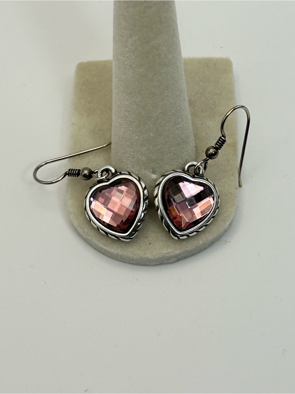 Brighton Newport Rose Earrings Silver Plated Dangle 1.25" Drop French Wire